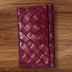 Estee Lauder Makeup Palette Case‎ Travel Mirror Burgundy Woven